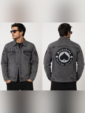 Motörhead "Born to Lose - Live to Win" Black Denim Jacket Sz L